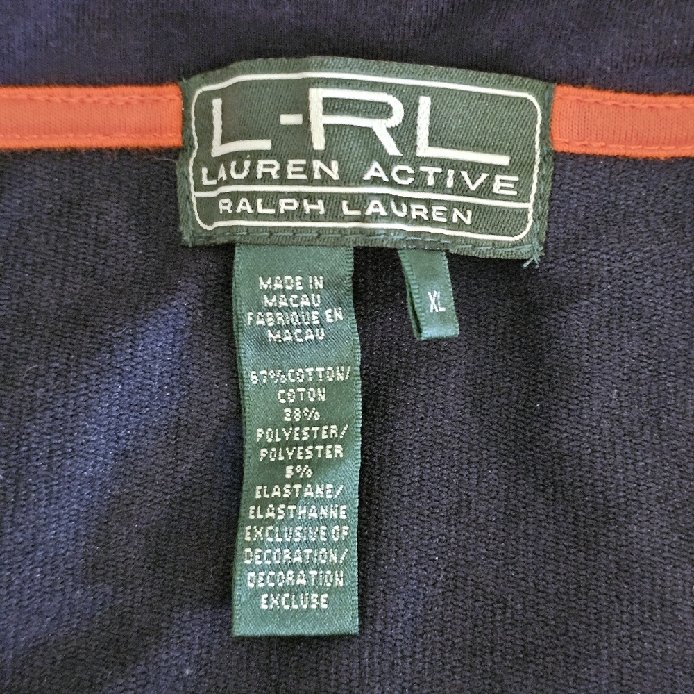 Lauren Active Ralph Lauren Vintage Shacket Nautical Preppy Navy Red Full Zip - Picture 9 of 15